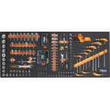 Beta BW 2400S XLO9/E-XXL Cassettiera mobile con nove cassetti, con sistema antiribaltamento, modello lungo, e assortimento di 71