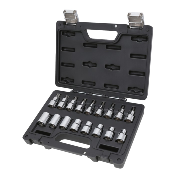 Beta BW 923E-FTX/C17 Assortimento di 17 chiavi a bussola per viti con profilo Torx® in cassetta di plastica 009236017