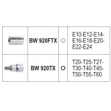 Beta BW 923E-FTX/C17 Assortimento di 17 chiavi a bussola per viti con profilo Torx® in cassetta di plastica 009236017