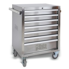 Beta C04TSS/7 Cassettiera mobile con sette cassetti in acciaio inossidabile con ruote antitraccia 024003077