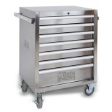 Beta C04TSS/7 Cassettiera mobile con sette cassetti in acciaio inossidabile con ruote antitraccia 024003077