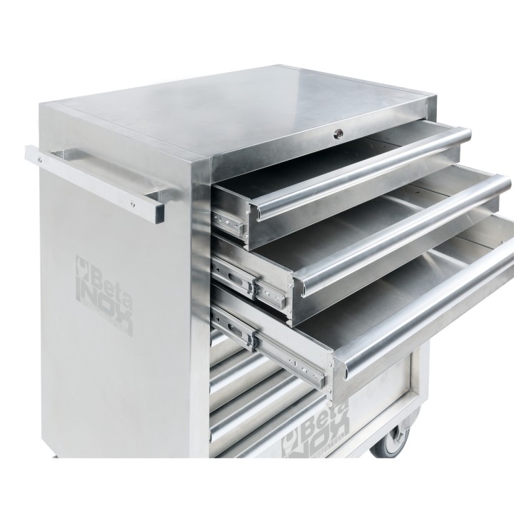 Beta C04TSS/7 Cassettiera mobile con sette cassetti in acciaio inossidabile con ruote antitraccia 024003077