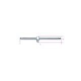Beta 928/42 Quadro maschio 3/4" con spina scorrevole cromato 009280850