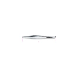 Beta 999 Pinzetta a molla antiacido antimagnetica a punte piatte arrotondate in acciaio inossidabile 009990011