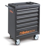 Beta BW C04BOX-A VU Cassettiera mobile con 6 cassetti e assortimento di 196 utensili universali in vassoio morbido in EVA 024006
