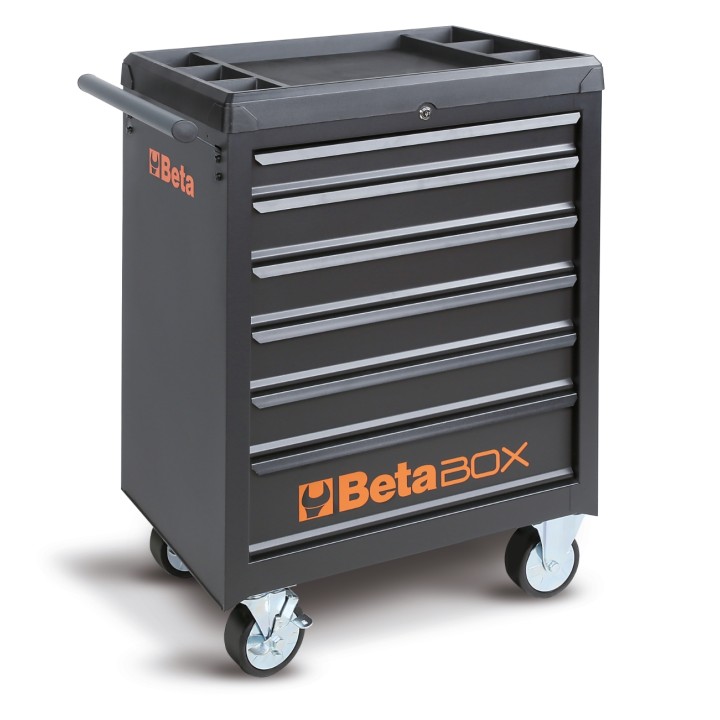 Beta BW C04BOX-A VU Cassettiera mobile con 6 cassetti e assortimento di 196 utensili universali in vassoio morbido in EVA 024006