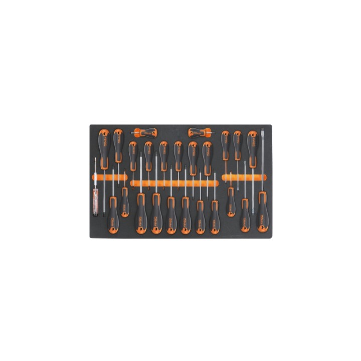 Beta M213K Vassoio morbido in EVA giravite Beta Evox per viti lama piatta, Phillips® e Torx® 024509213