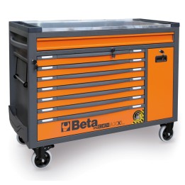 Beta BW 2400 RSC24AXXL-O Cassettiera mobile con 8 cassetti, versione lunga, dotata di sistema antiribaltamento e assortimento di