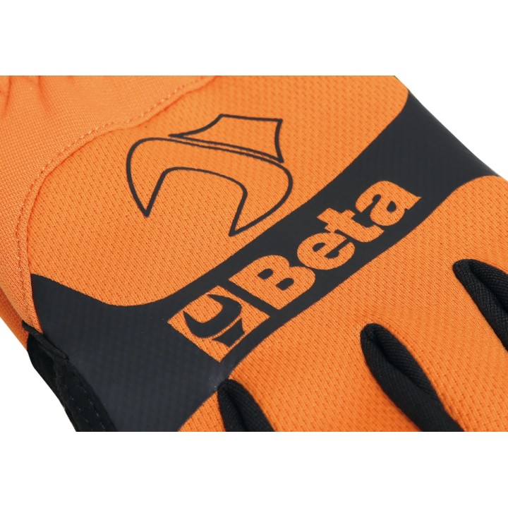 Beta 9574O M Guanto da lavoro, con polsino elastico elasticizzato, pollice ed indice rinforzati, in pelle sintetica che consente