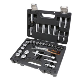 Beta BW 913E/C33 Assortimento di 28 chiavi a bussola esagonali e 5 accessori, in cassetta di plastica 009136133