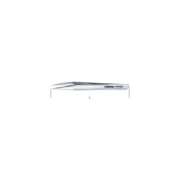 Beta 999D Pinzetta a molla antiacido antimagnetica a punte finissime angolate in acciaio inossidabile 009990021