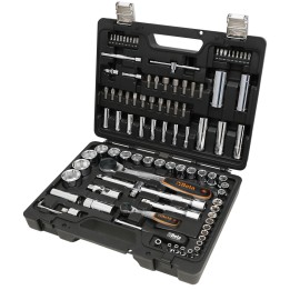 Beta BW 903E/C98 Assortimento di 45 chiavi a bussola esagonali, 35 inserti per avvitatori, 4 chiavi maschio esagonali piegate e 