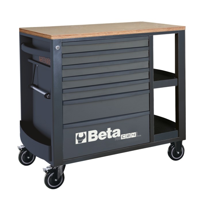 Beta RSC24L/7-A Cassettiera porta attrezzi con 7 cassetti e ripiani laterali 024004377