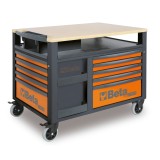 Beta RSC28-O Carrello SuperTank con piano di lavoro in legno e 10 cassetti 028003001