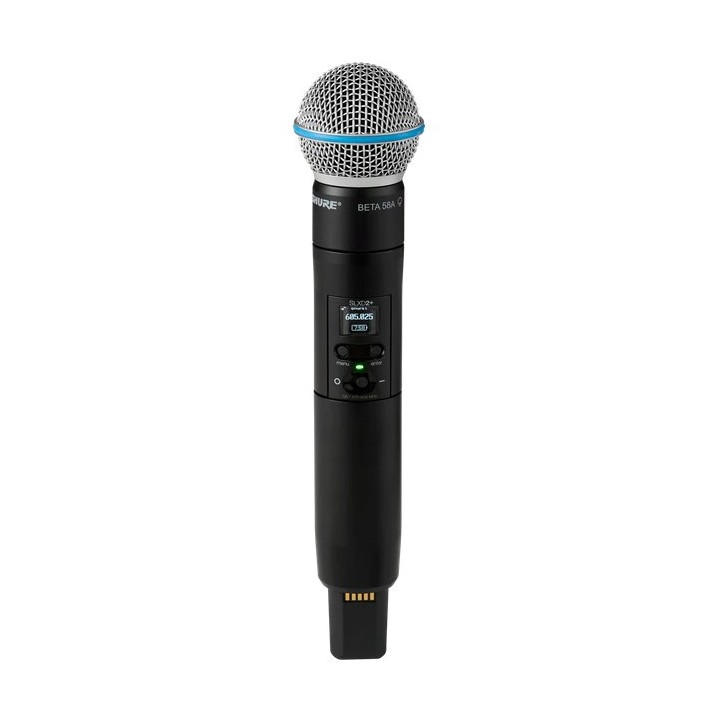 Shure SLXD2+/B58--G65 - trasmettitore portatile con capsula Beta® 58A (470–606 MHz)