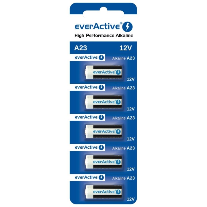 Batterie alcaline everActive A23 12V - blister 5 pezzi