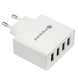 Caricabatterie EVERACTIVE SC-400 4 x USB 5A bianco