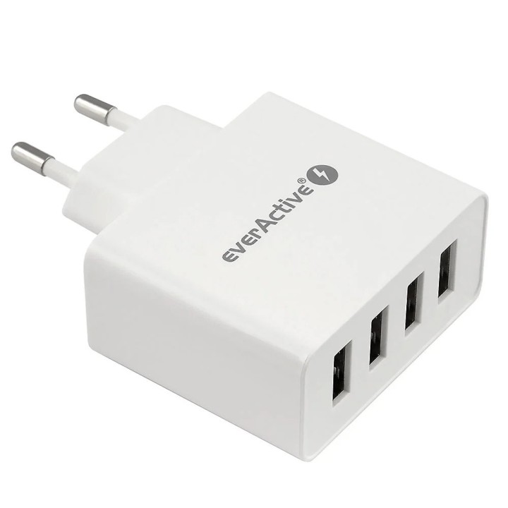Caricabatterie EVERACTIVE SC-400 4 x USB 5A bianco