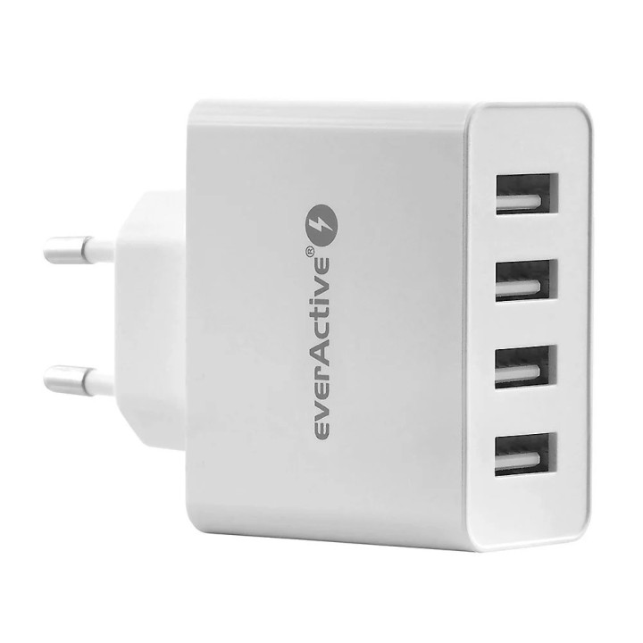 Caricabatterie EVERACTIVE SC-400 4 x USB 5A bianco