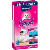 VITAKRAFT Snack liquido fegato con salmone - premietto per gatti - 16x15g