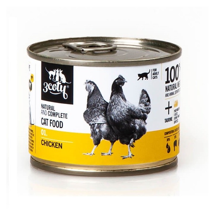 3COTY 01 Pollo - cibo umido per gatti - 180g