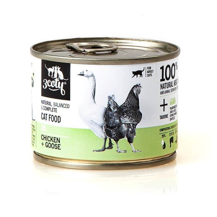 3COTY 29. Pollo e oca - cibo umido per gatti - 180g