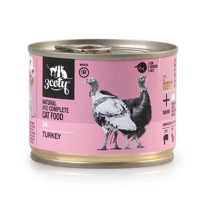 3COTY 34. Tacchino Senior - cibo umido per gatti - 180g