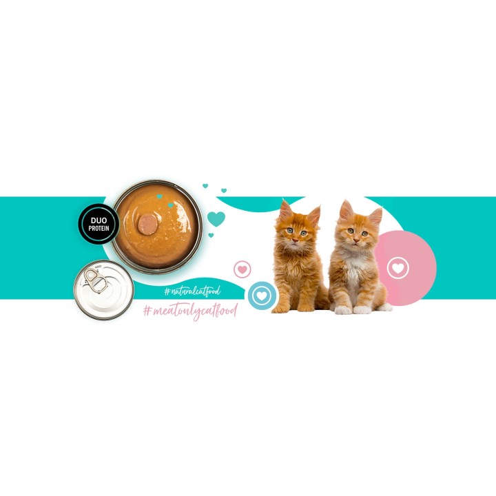 3COTY 42. Pollo e anatra (gattini) - cibo umido per gatti - 180g