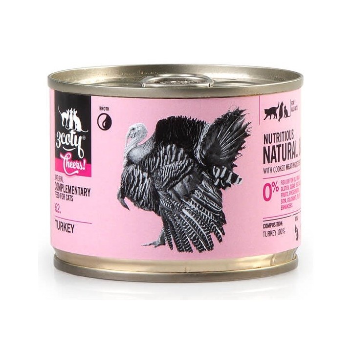 3COTY Cheers! 62. Tacchino - cibo umido per gatti - 160g