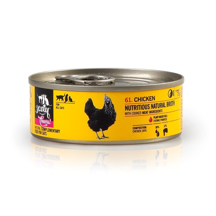 3COTY Pollo Cheers! - cibo umido per gatti - 75g