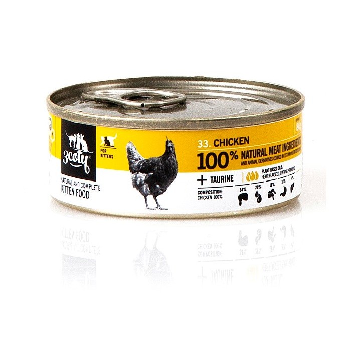 3COTY Pollo Per gattini - cibo umido per gatti - 80g