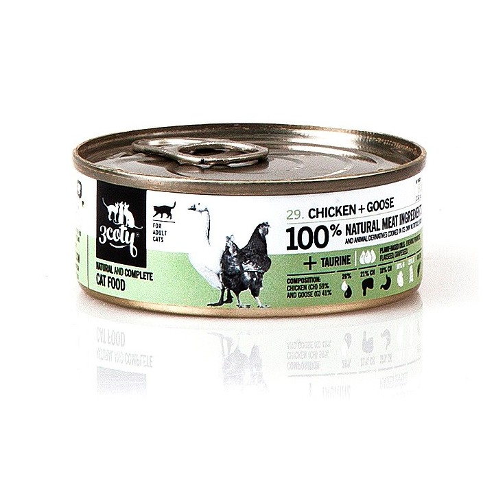 3COTY Pollo con oca - cibo umido per gatti - 80g