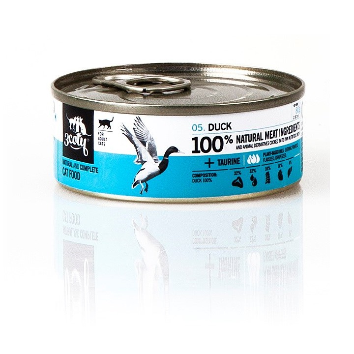 3COTY Anatra - cibo umido per gatti - 80g