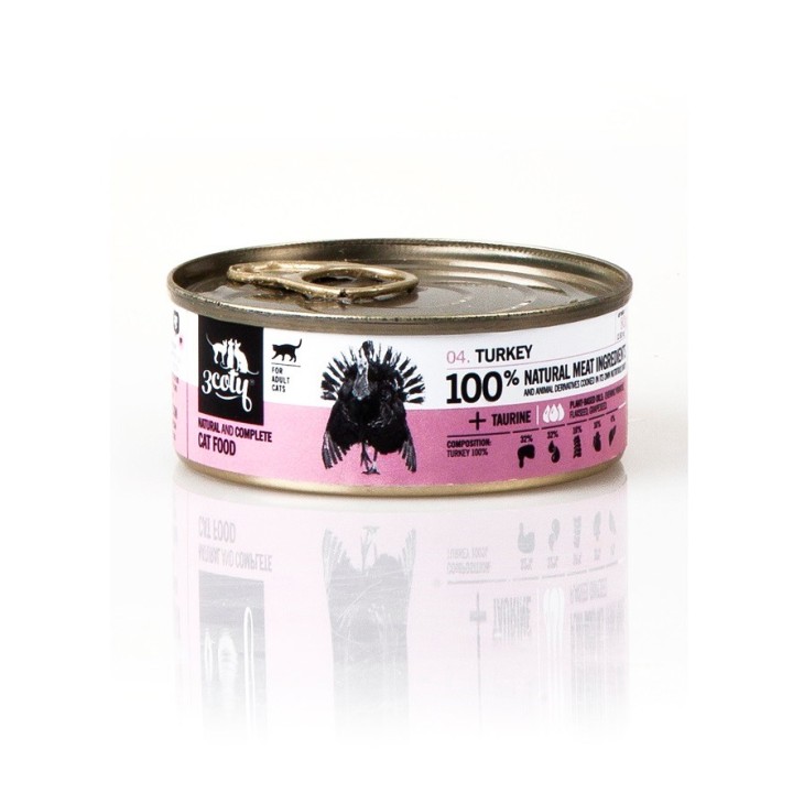 3COTY Tacchino - cibo umido per gatti - 80g