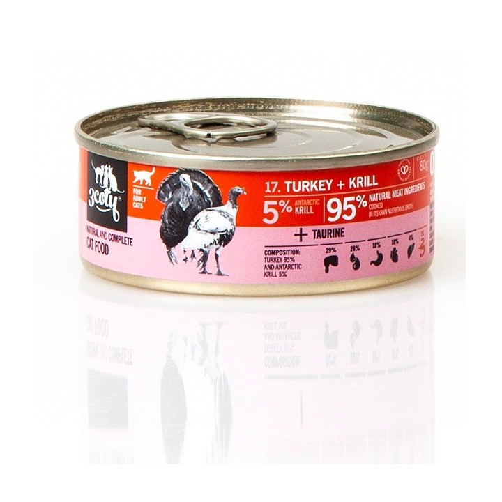 3COTY Tacchino con krill - cibo umido per gatti - 80g
