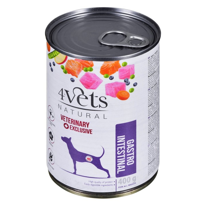 4VETS Natural Gastro Intestinal Cane - cibo umido per cani - 400 g