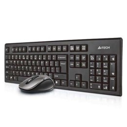 A4Tech 7100N tastiera da desktop mouse incluso RF wireless QWERTY inglese nero