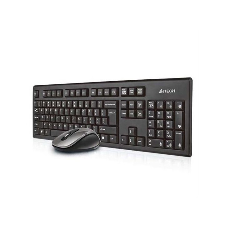 A4Tech 7100N tastiera da desktop mouse incluso RF wireless QWERTY inglese nero