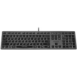 A4Tech FSTYLER FX60H (retroilluminato bianco) tastiera USB QWERTY nero grigio