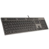 A4Tech KV-300H tastiera USB QWERTY nero grigio
