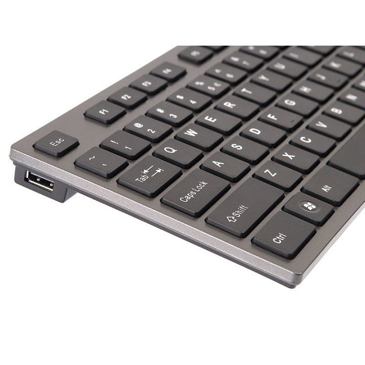 A4Tech KV-300H tastiera USB QWERTY nero grigio