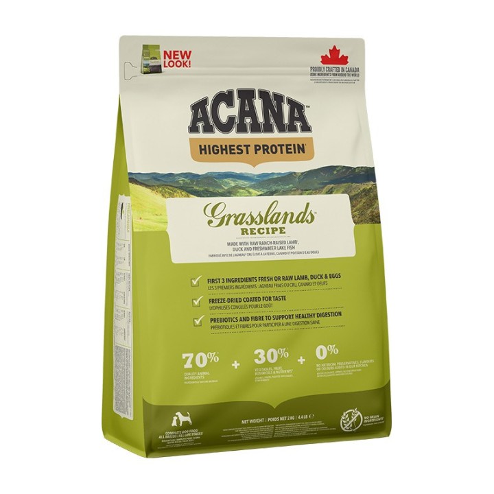 ACANA Highest protein Grasslands - cibo secco per cani - 2kg