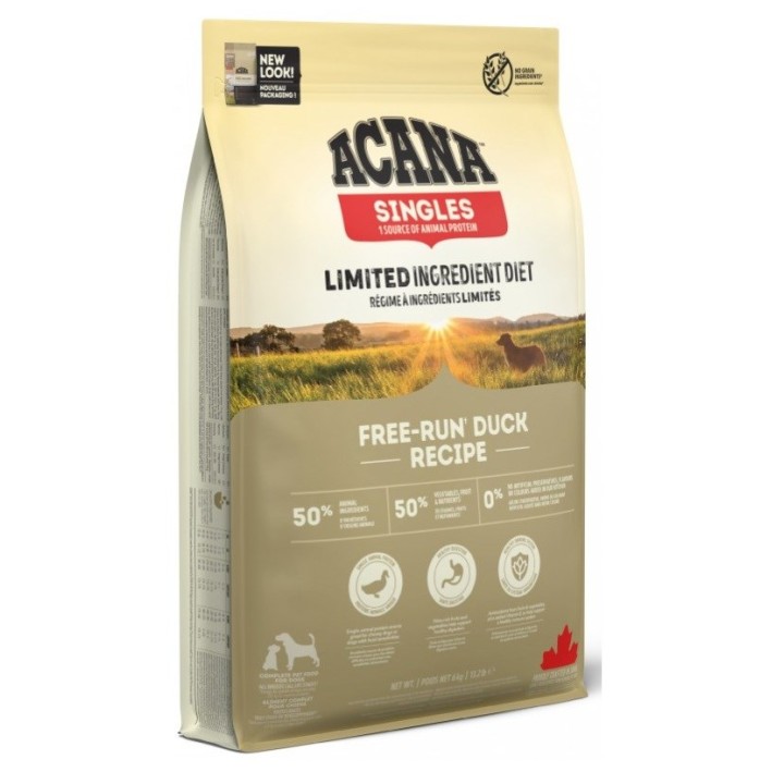 ACANA Singles Anatra allevata a libertà Mono - cibo secco per cani - 6kg