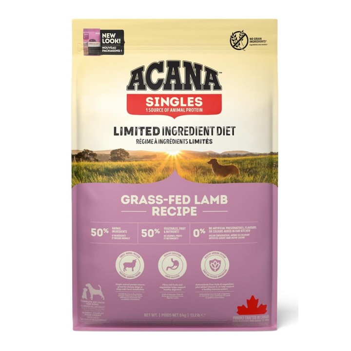 ACANA Singles Grass-Fed Agnello - cibo secco per cani - 6kg