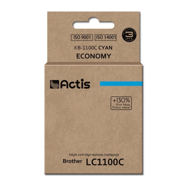 Actis KB-1100C Inchiostro (sostituzione per Brother LC1100C/980C, Standard, 19 ml, ciano)