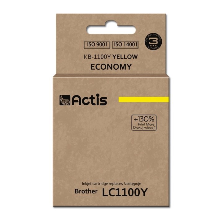 Actis KB-1100Y Inchiostro (sostituzione per Brother LC1100Y/980Y, Standard, 19 ml, giallo)