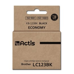 Actis KB-123Bk Inchiostro (ricambio per Brother LC123BK/LC121BK, Standard, 15 ml, nero)