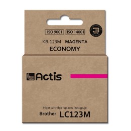 Actis KB-123M Inchiostro (ricambio per Brother LC123M/LC121M, Standard, 10 ml, magenta)