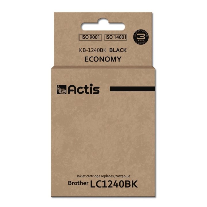 Actis KB-1240Bk Inchiostro (ricambio per Brother LC1240BK/LC1220BK, Standard, 19 ml, 600 pagine nero)