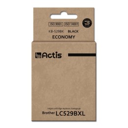 Actis KB-529Bk Inchiostro (ricambio per Brother LC529BK, Standard, 58 ml, nero)
